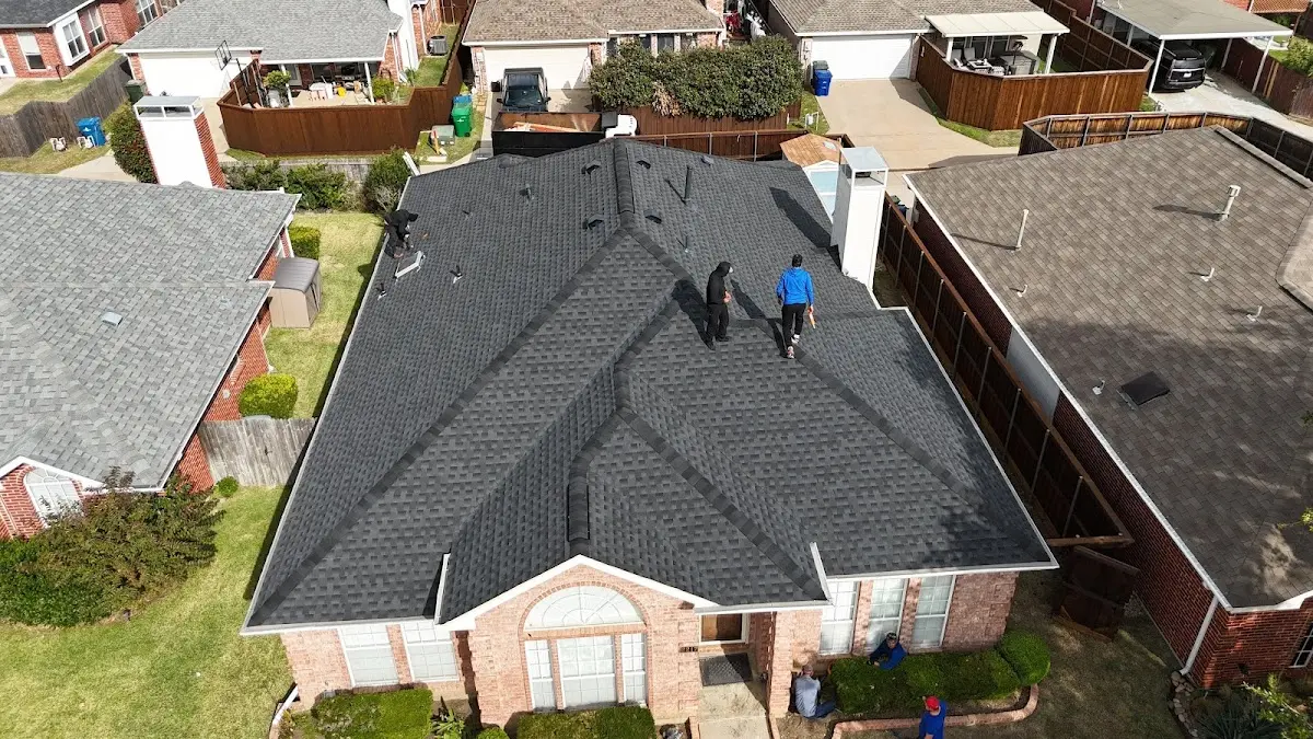 Slate & Tile Roof Repair work in progress on a Mascoutah property